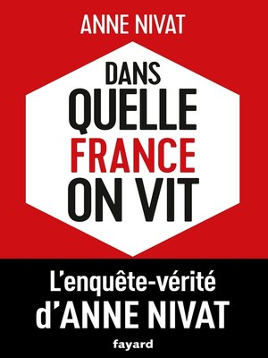 cover image of Dans quelle France on vit